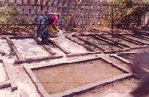 Curing concrete frames