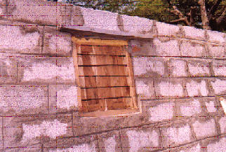 Completed window lintel