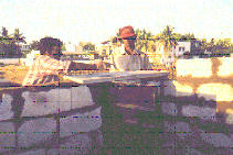 Checking lintel level with water level