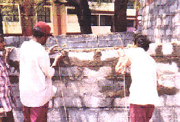Checking sill level with water level