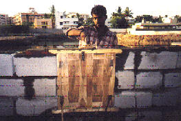 Raising masonry to place window lintel
