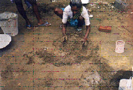 Mix mud with water