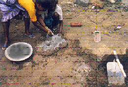 Add cement to mud