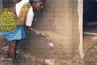 Apply mud plaster